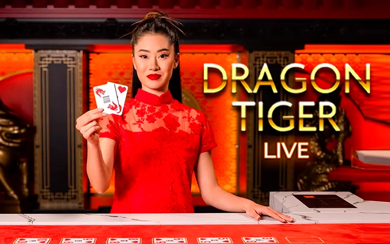 Fast-paced Dragon Tiger live casino game on Melbet.