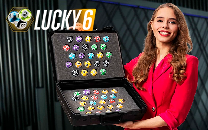 Lucky 6 lottery game available in the Melbet live section.