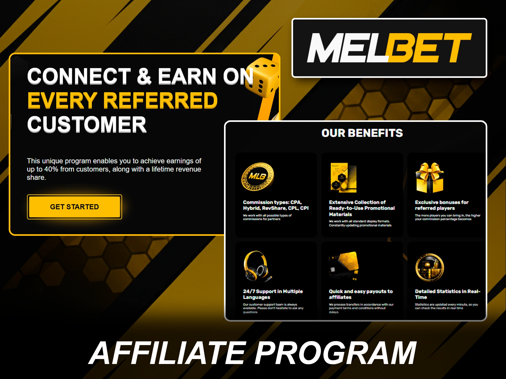 Join the Melbet affiliate program to earn commission.