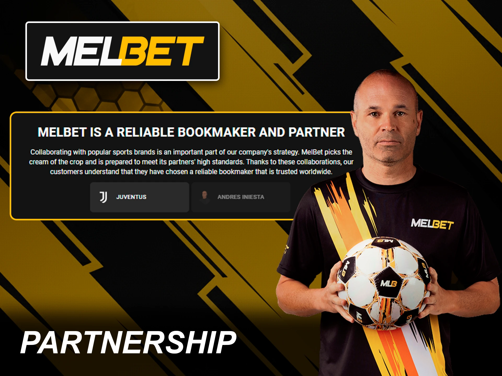 Official partnership opportunities and collaborations with the Melbet brand.