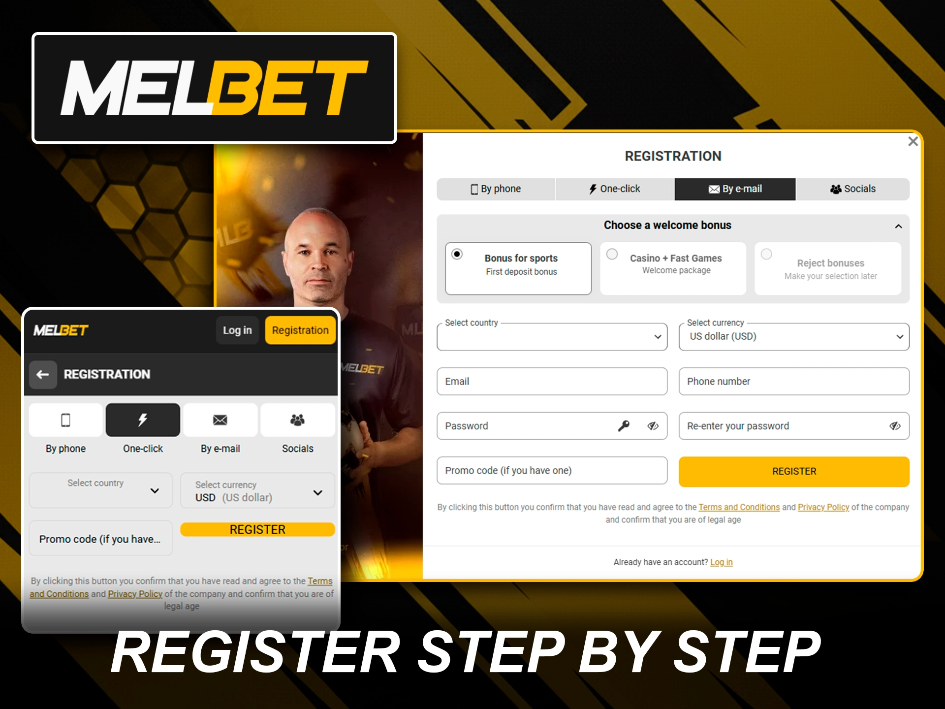 Step-by-step guide to creating a new account on Melbet.